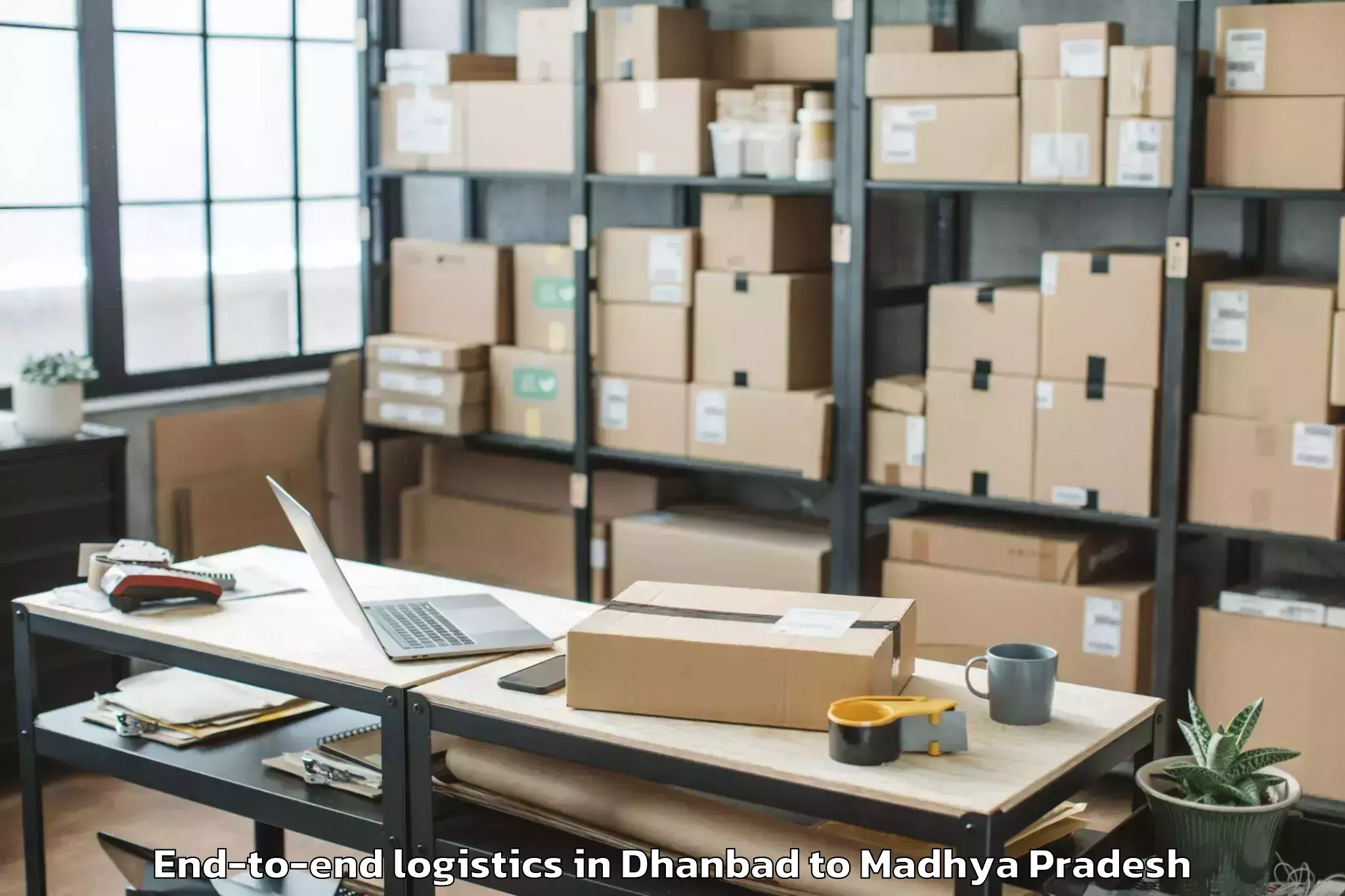 Trusted Dhanbad to Katni End To End Logistics